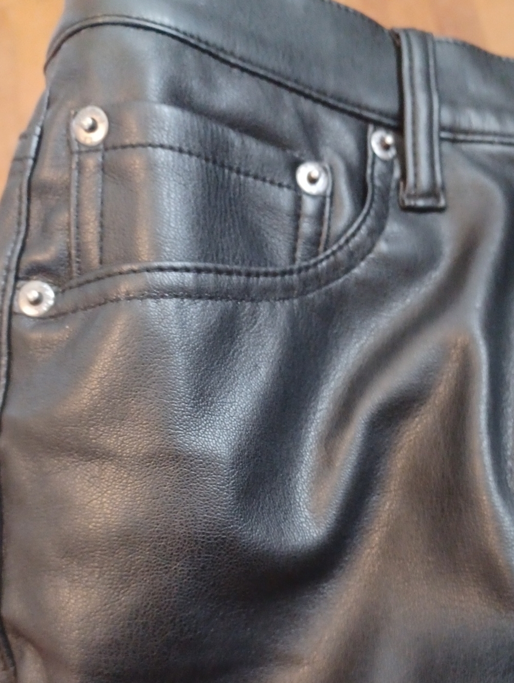 Pistola Black Lennon  Vegan Leather Jeans High Rise Sz.28. L.28". R-12".  EUC! - Picture 8 of 10